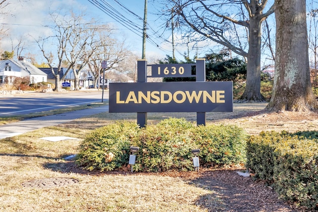 view of community sign