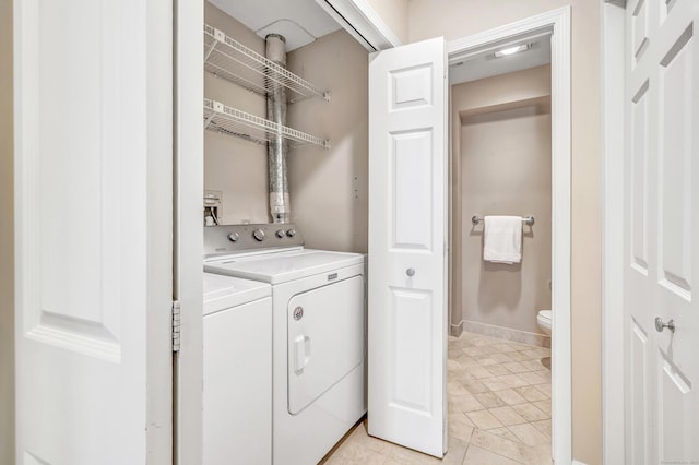 laundry room with separate washer and dryer