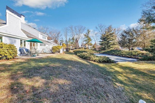 view of yard with a patio