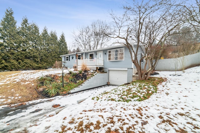 view of property with a garage