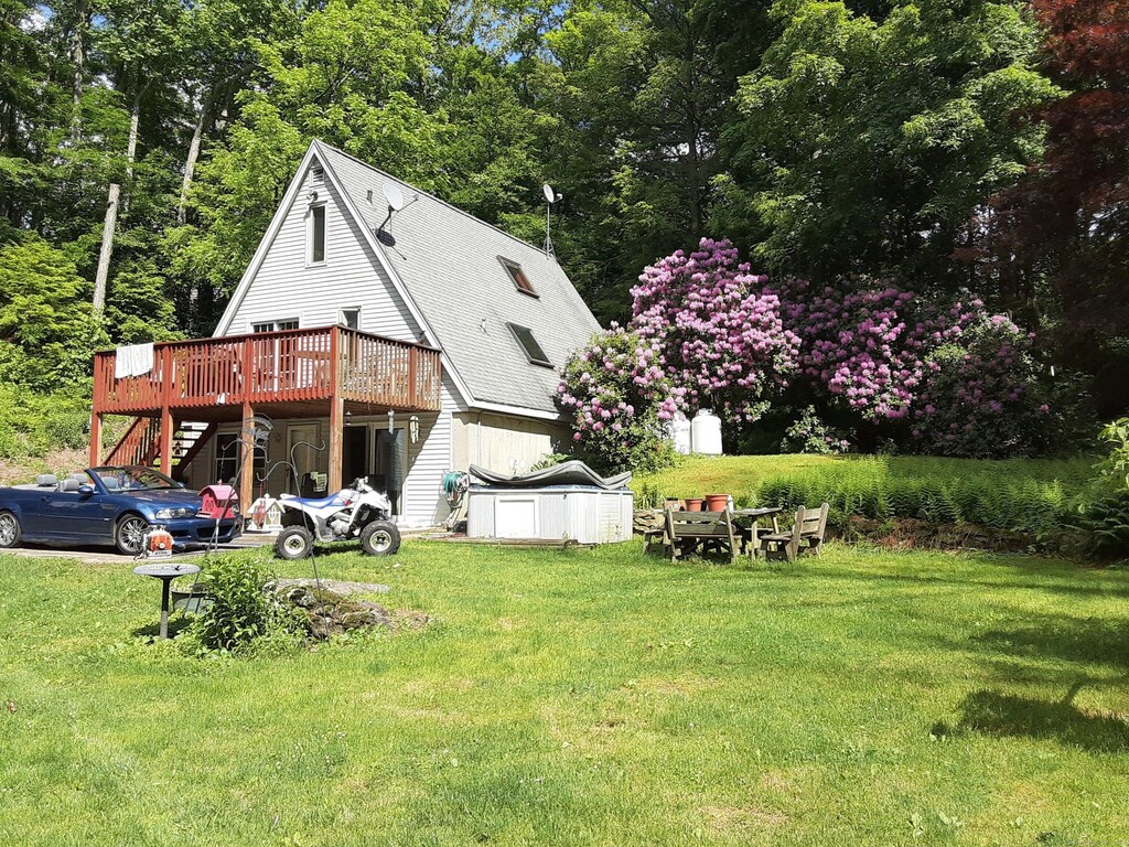 view of yard featuring a deck