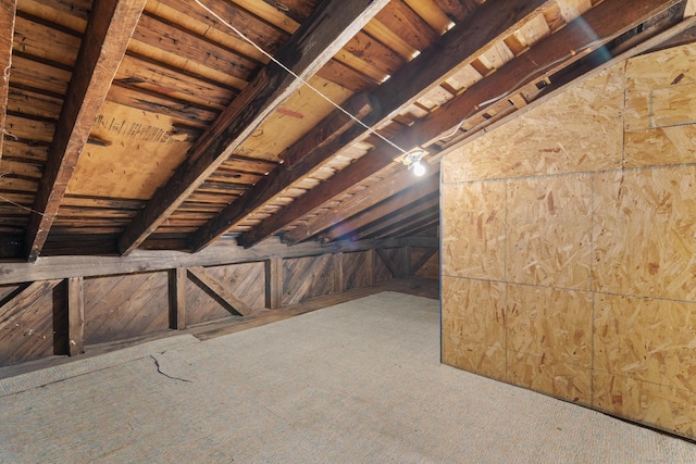 view of attic