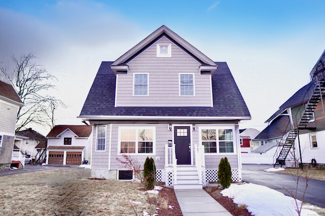 view of front of house featuring a garage