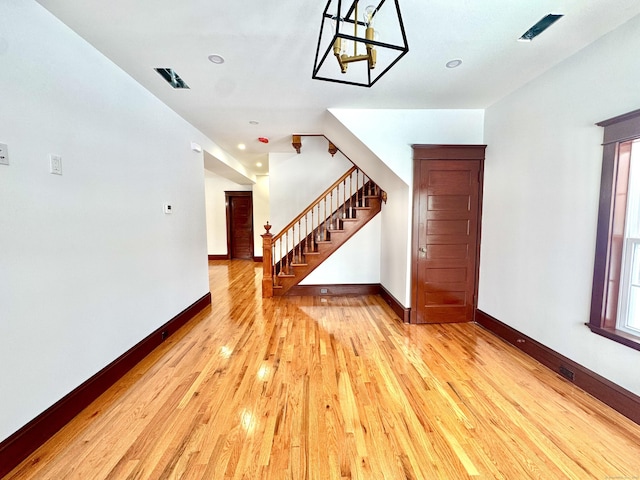 interior space with light wood-type flooring