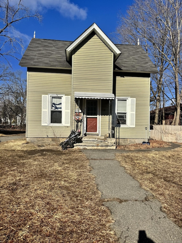 view of front of home