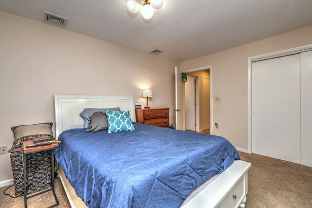 view of carpeted bedroom