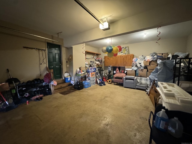 garage featuring a garage door opener