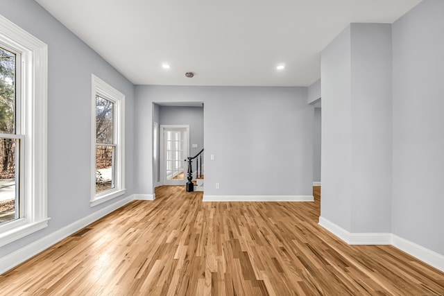 interior space featuring light hardwood / wood-style floors