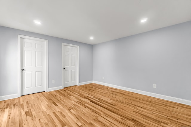 empty room featuring light hardwood / wood-style floors