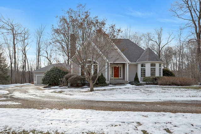 view of front facade featuring a garage