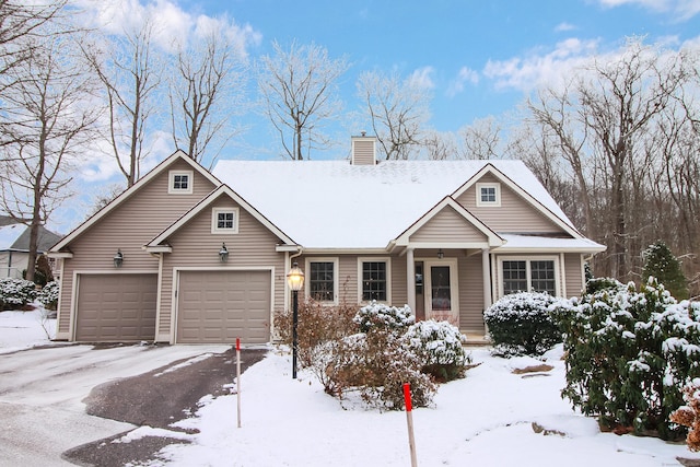 view of front of house featuring a garage