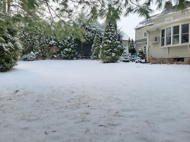 view of snowy yard