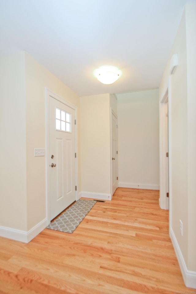 entryway featuring light hardwood / wood-style flooring