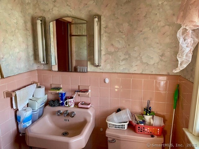 bathroom with toilet and sink