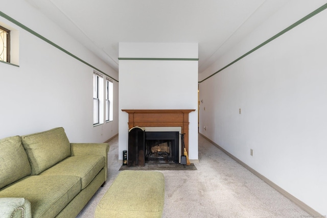 living room featuring carpet floors