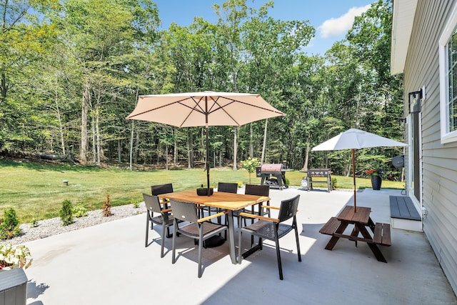 view of patio with grilling area