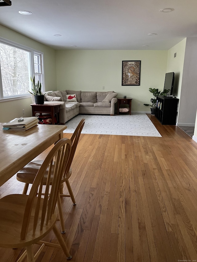 living room featuring hardwood / wood-style floors