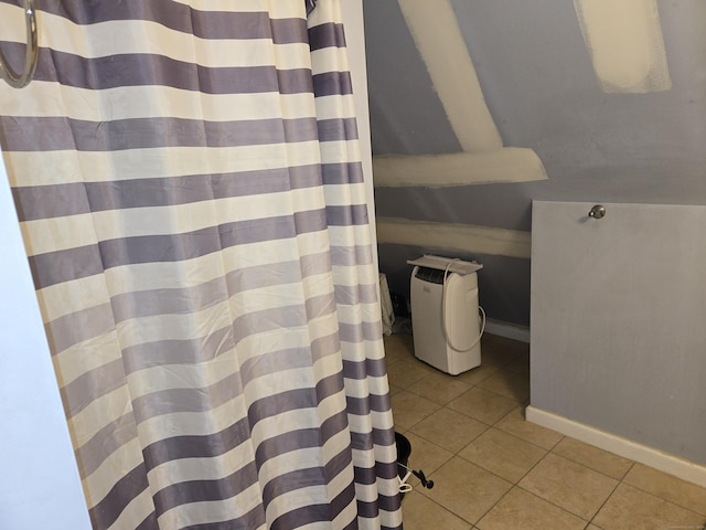 232 Hillside Ave, Waterbury, CT 06710 - full bathroom with tile patterned floors, baseboards, and a shower with curtain