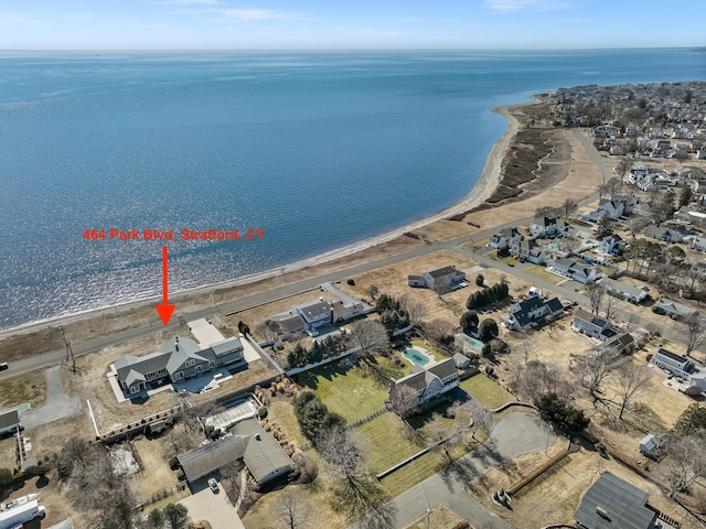 464 Park Blvd, Stratford, CT 06615 - aerial view featuring a water view