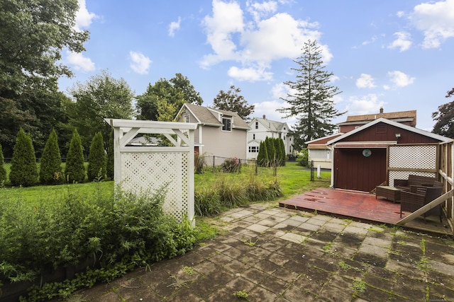 view of patio / terrace with a deck