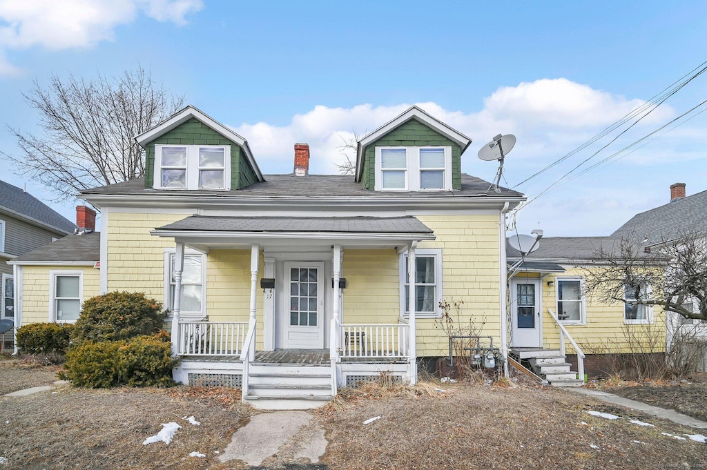 17 Walnut St, Enfield, CT 06082 - view of front of house featuring covered porch