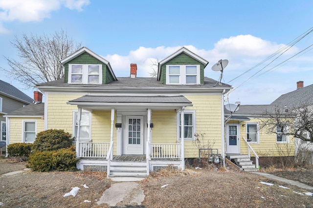 view of front of house featuring covered porch