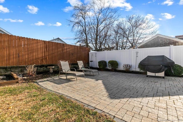 view of patio / terrace featuring area for grilling