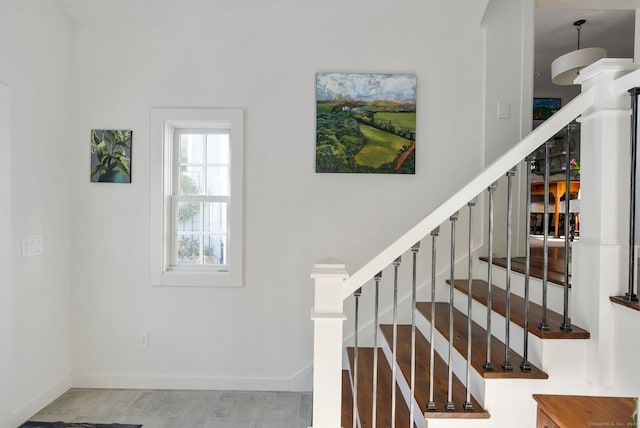 4 Main St, Salisbury, CT 06068 - stairs with baseboards and wood finished floors