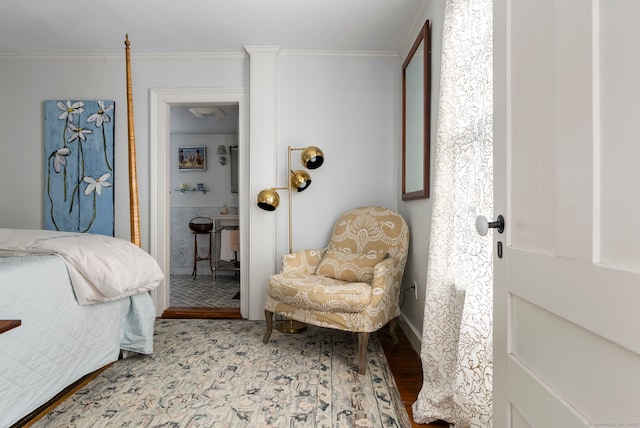 4 Main St, Salisbury, CT 06068 - bedroom with wood finished floors and crown molding
