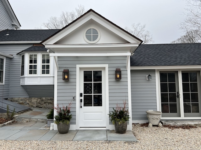 entrance to property with french doors