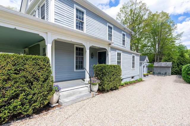 4 Main St, Salisbury, CT 06068 - view of front of home featuring covered porch and crawl space