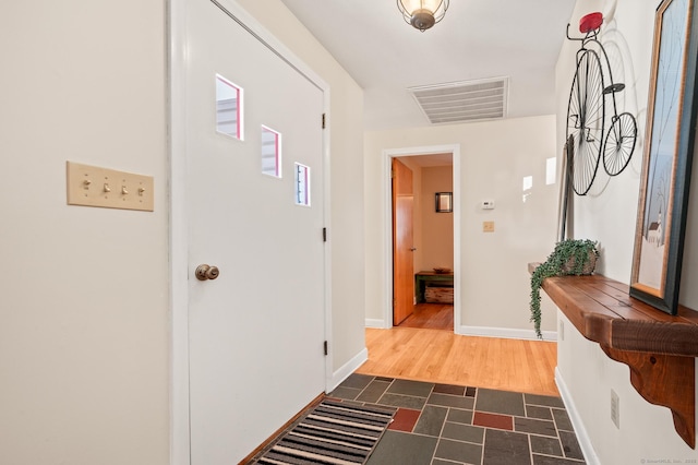 interior space featuring dark wood-type flooring