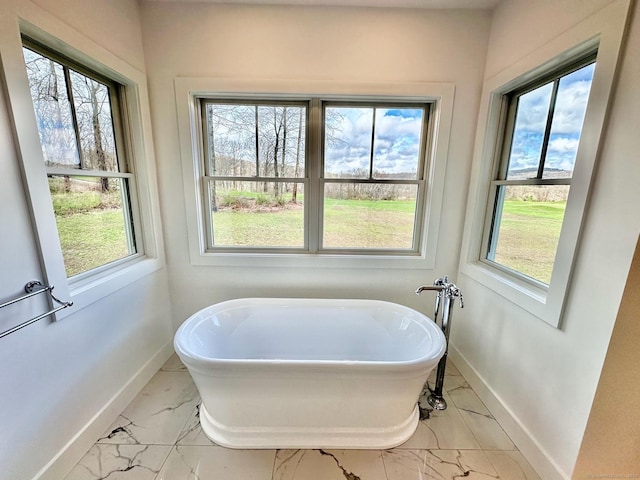 bathroom featuring a bath