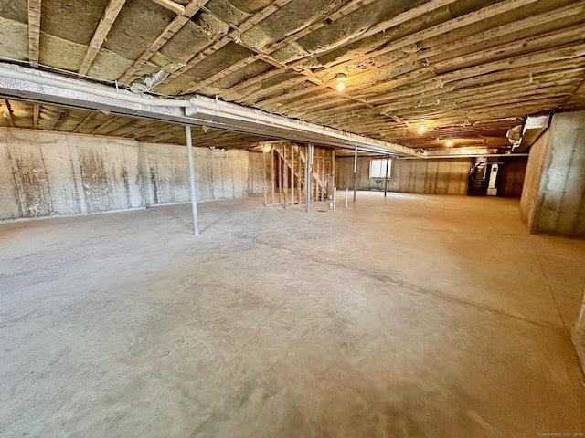 view of basement