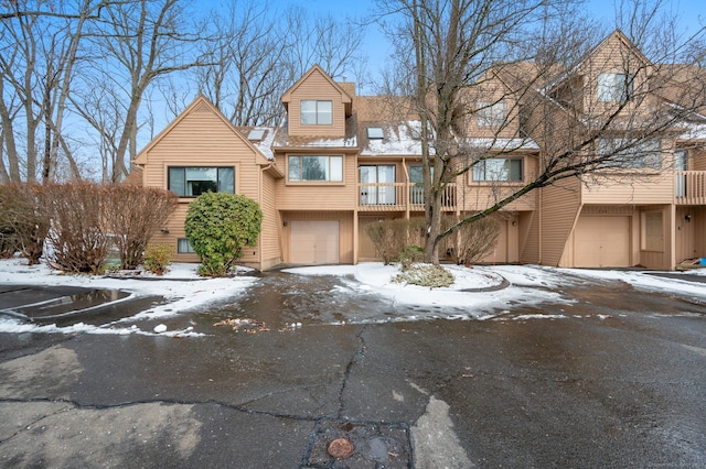 view of property featuring a garage