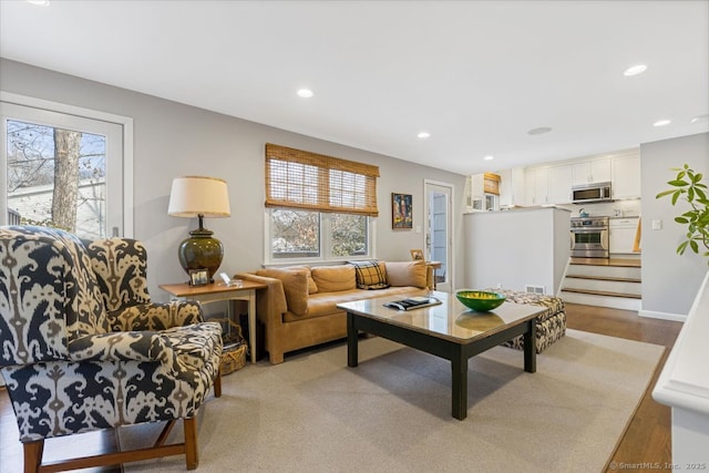 living room featuring a healthy amount of sunlight