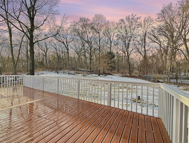 view of deck at dusk