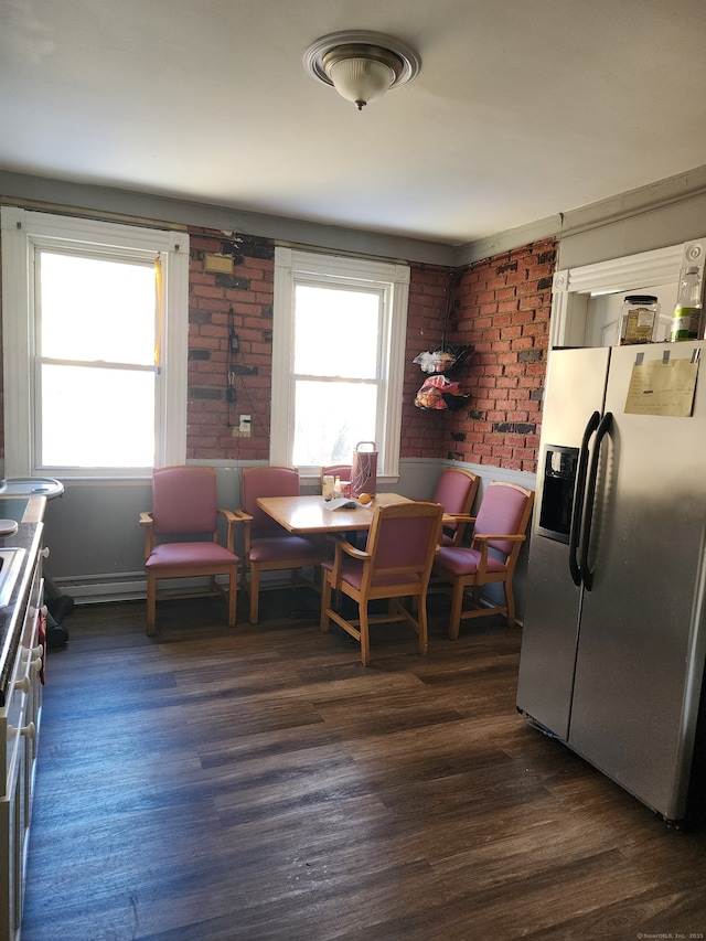 dining room featuring dark wood-type flooring