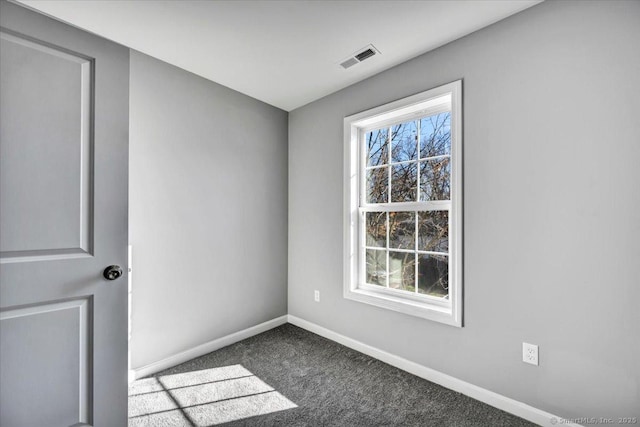 view of carpeted spare room