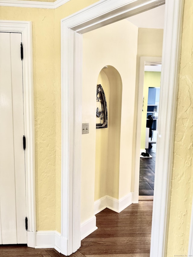 hall featuring hardwood / wood-style floors