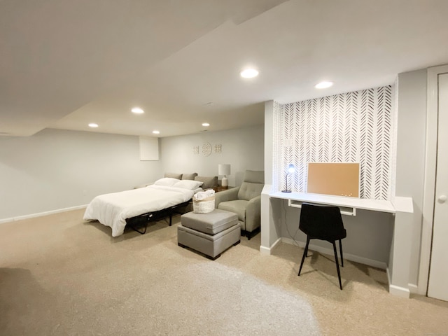 view of carpeted bedroom