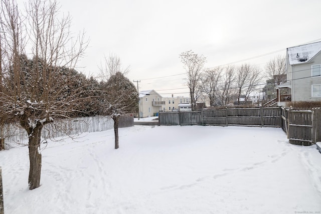 view of snowy yard