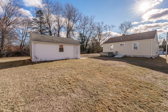 exterior space with a lawn