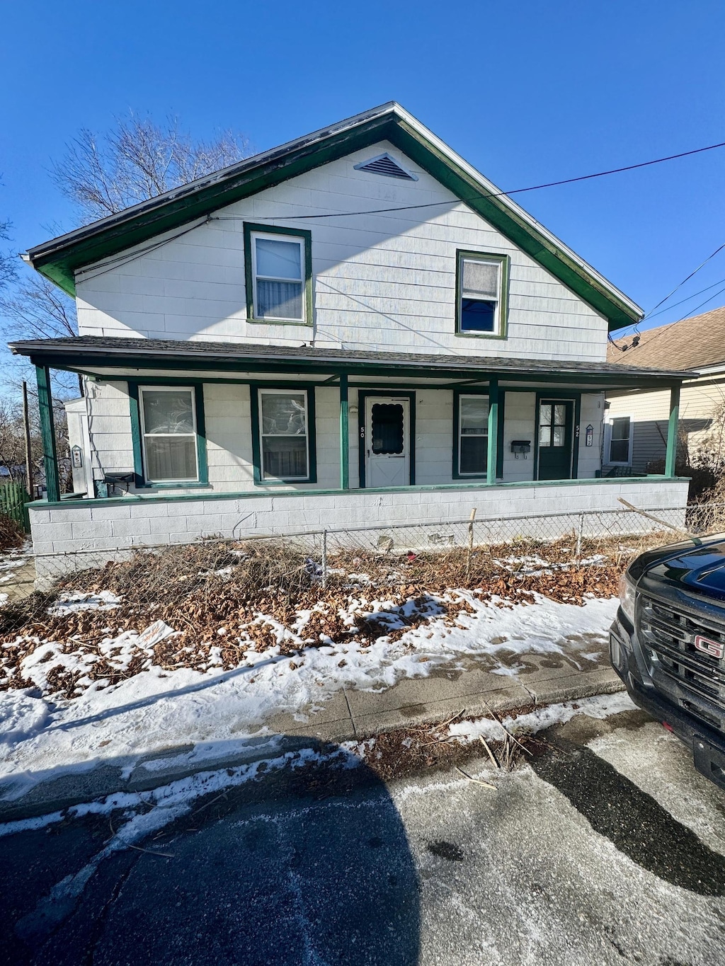 view of front of home with a porch