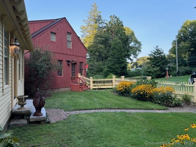 44 Brook St, Groton, CT 06340 - view of yard with fence