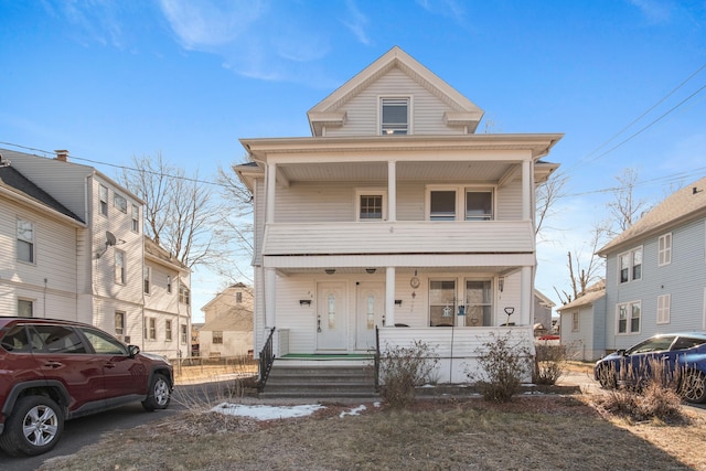 view of front of property featuring a porch