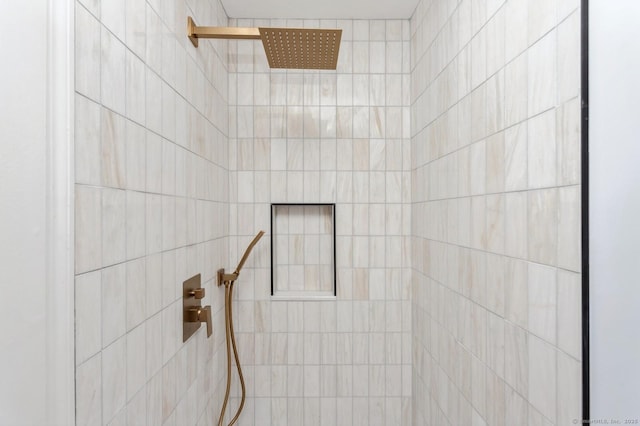 details with tiled shower