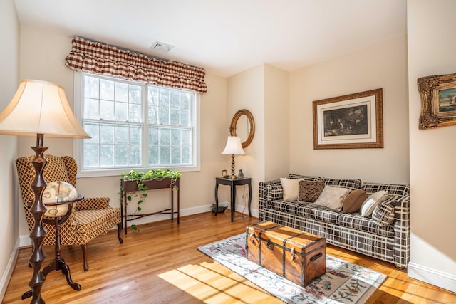 living room featuring wood-type flooring