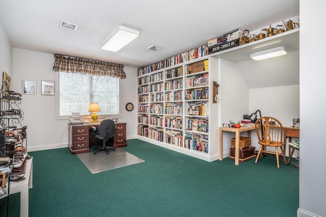 view of carpeted office