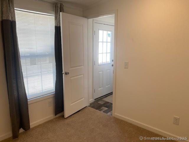 entryway with carpet